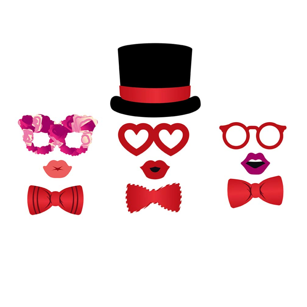 (35er Set) Photo Booth Fotorequisiten Party Foto Accessoires Dekorationen für lustige Bilder - Valentinstag / Hochzeit