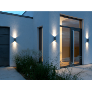 Norldux wandlamp Nico Square 22 antraciet