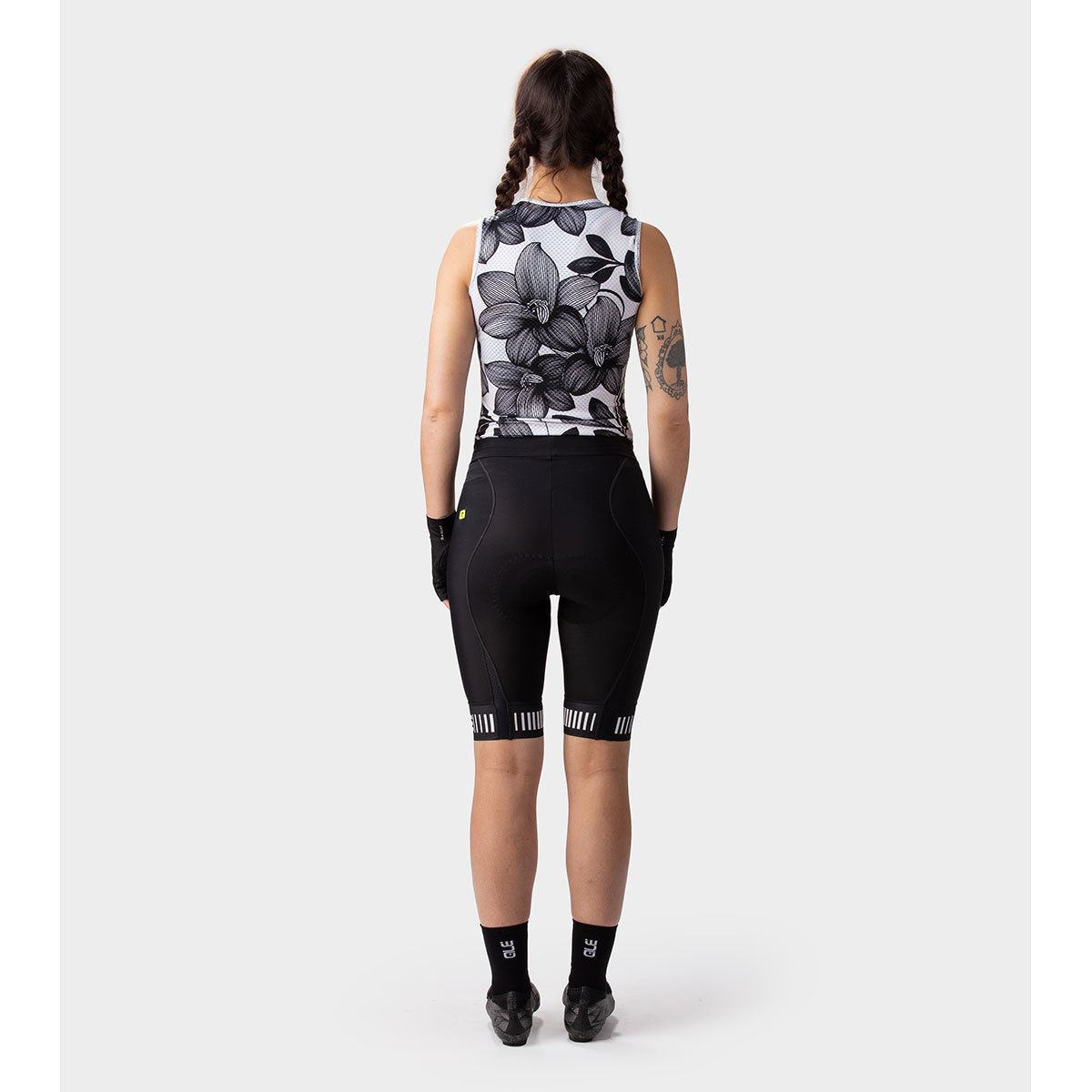 Ale PRR Strada Fietsbroek Zonder Bretels Kort Zwart/Wit Dames