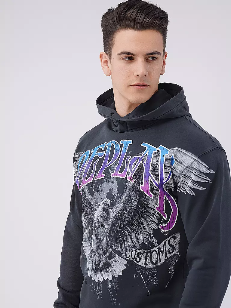 REPLAY Kapuzensweater - Hoodie  schwarz