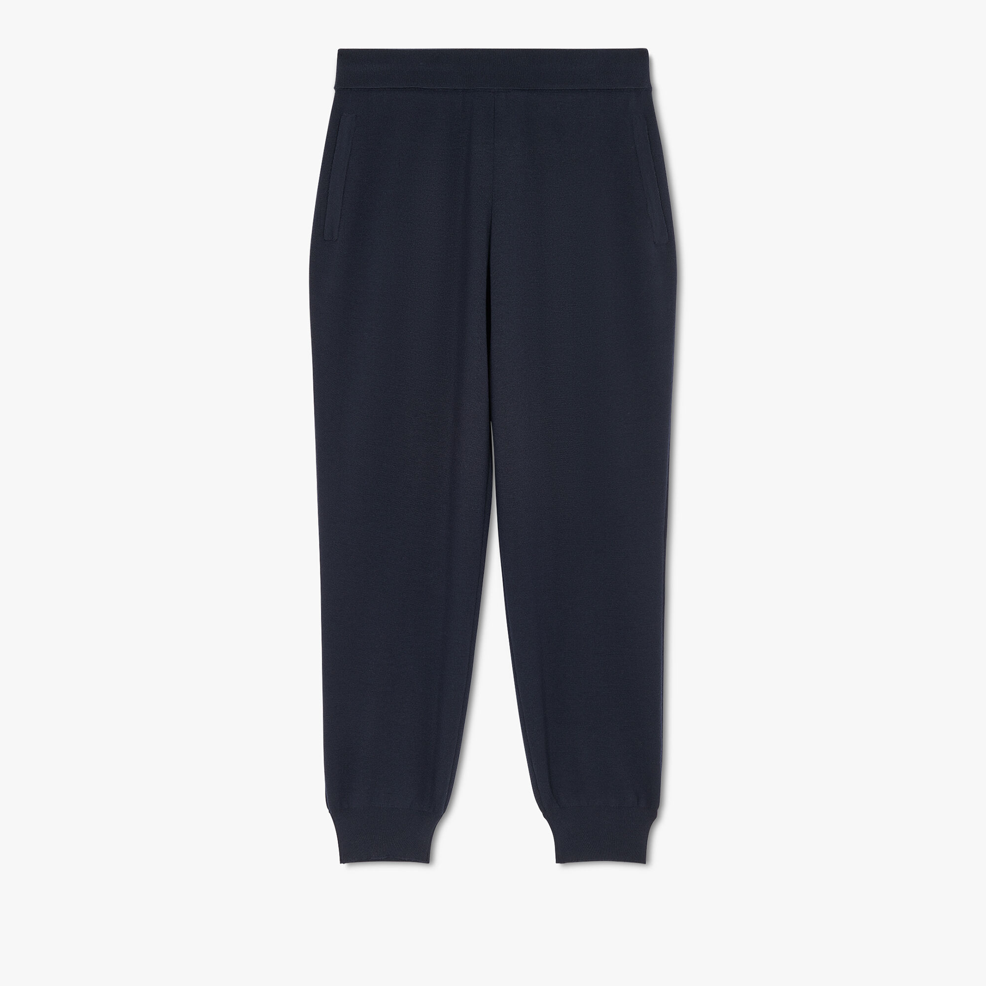 Pantalon de Jogging En Laine Avec Details En Cuir