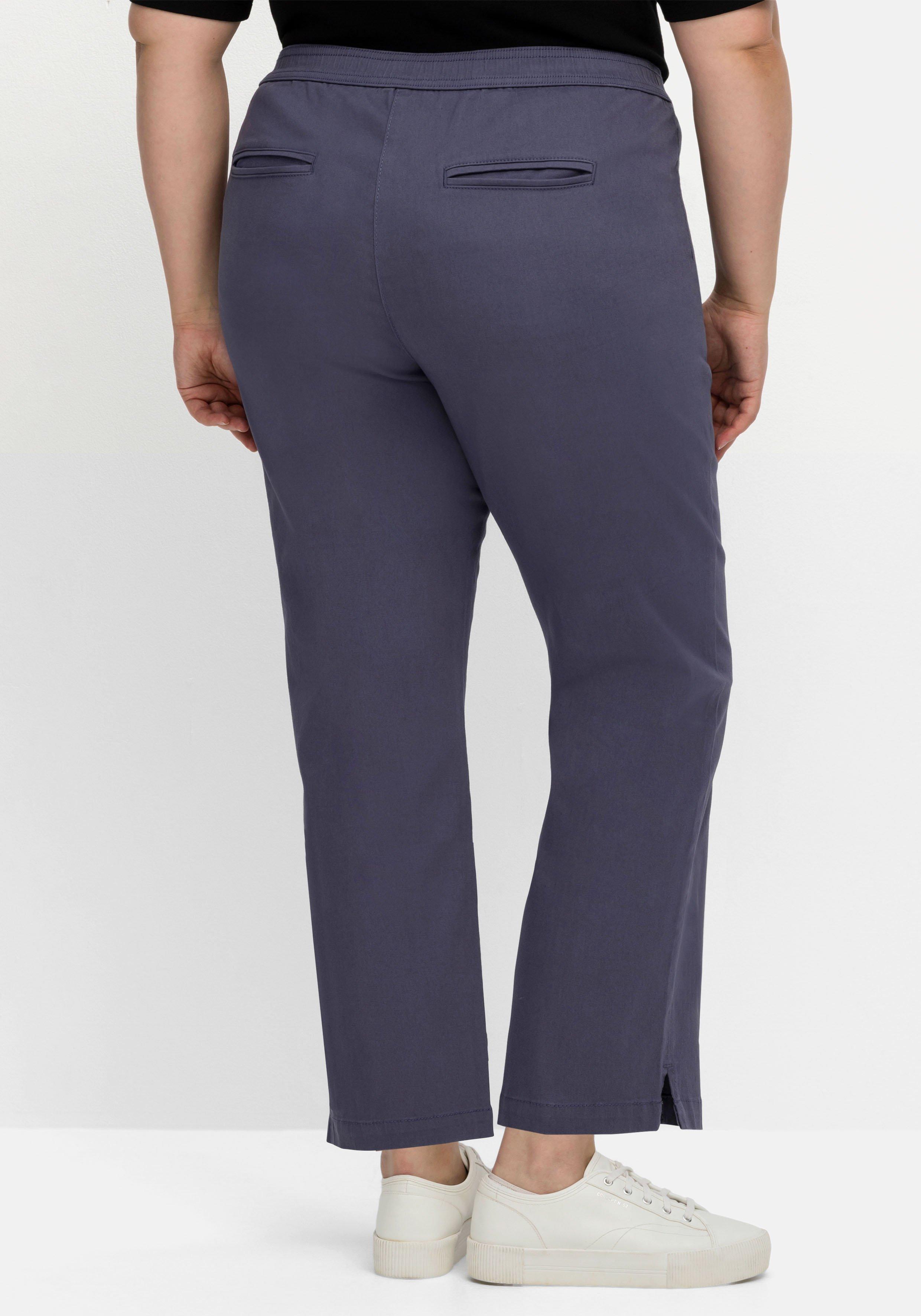 Gerade Twillhose in Curvy-Schnitt PIA, mit Biesen vorn