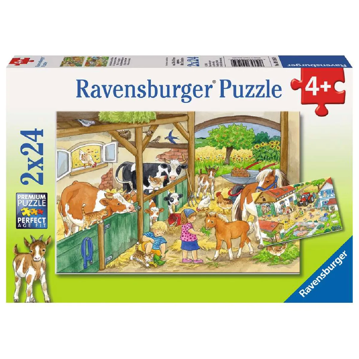 RAVENSBURGER Puzzle 2x24 Pièces - Bonheur à la Ferme