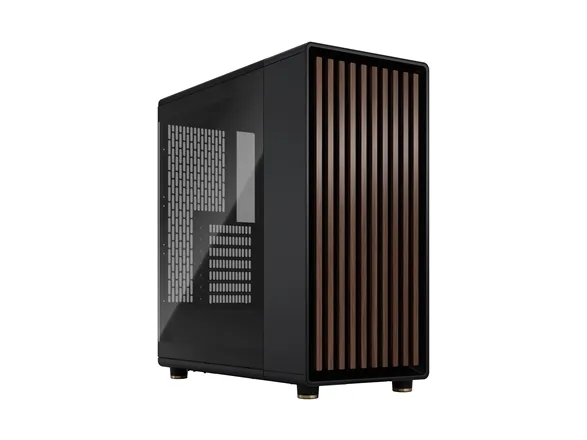 Fractal Design North - Mid tower - ATX - sidepanel med vindue (tonet glas) - ingen strømforsyning (ATX) - charcoal black - USB/Lyd