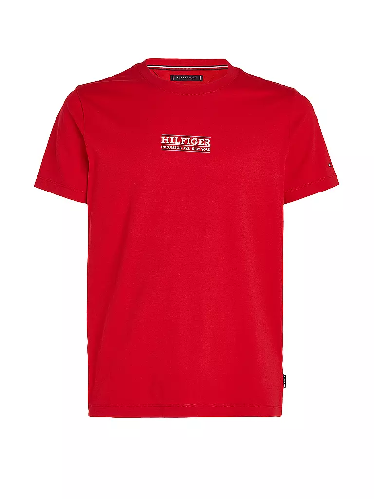 TOMMY HILFIGER T-Shirt Slim Fit rot
