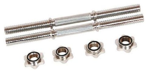 Lot de 2 haltères courts poids 30 kg (2 x 15 kg) avec disques set musculation fitness biceps 0701156