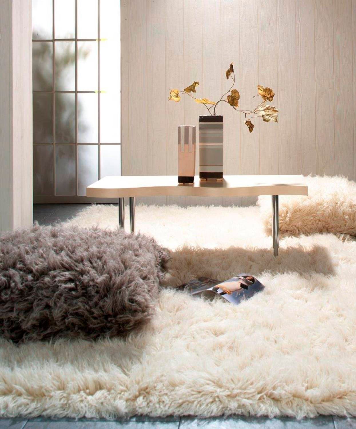 THEKO Wollteppich »Flokos 1« rechteckig 40 mm Höhe original griechischer Flokati, Hochflor, Uni Farben, reine Wolle