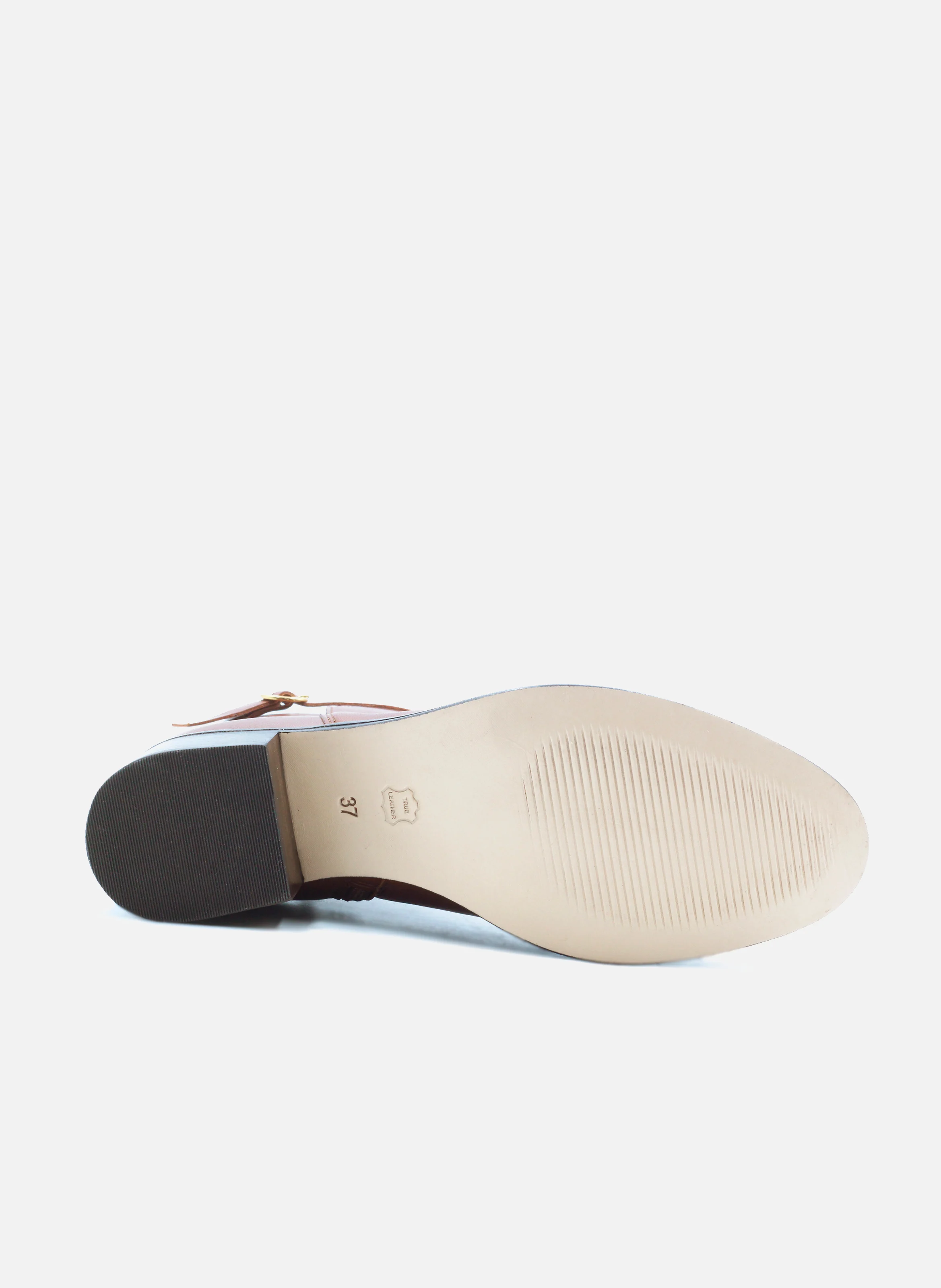 Bottines cavalières cuir lisse | Marron