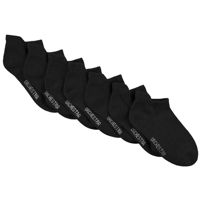 Lot de 6 paires de chaussettes courtes blanches pour garçon - Noir