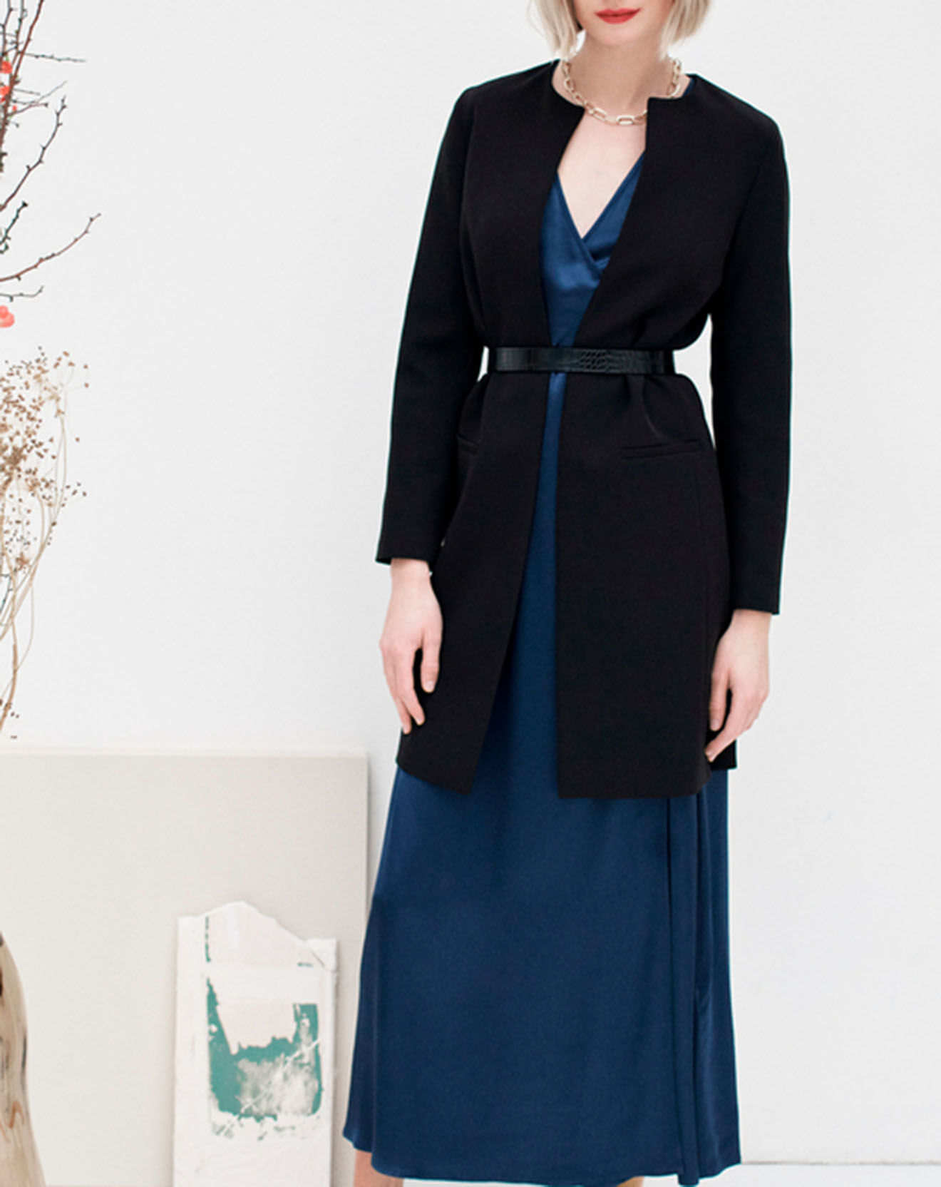 Caroll Manteau Scotty B noir