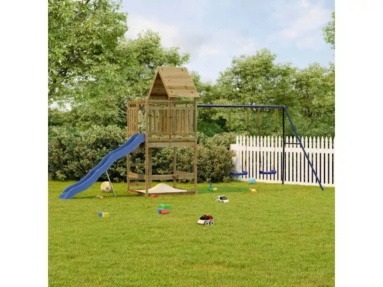 Aire de jeux d'extérieur bois de pin imprégné