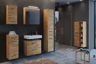 Midischrank Limburg braun B/H/T 55x130x35 cm
