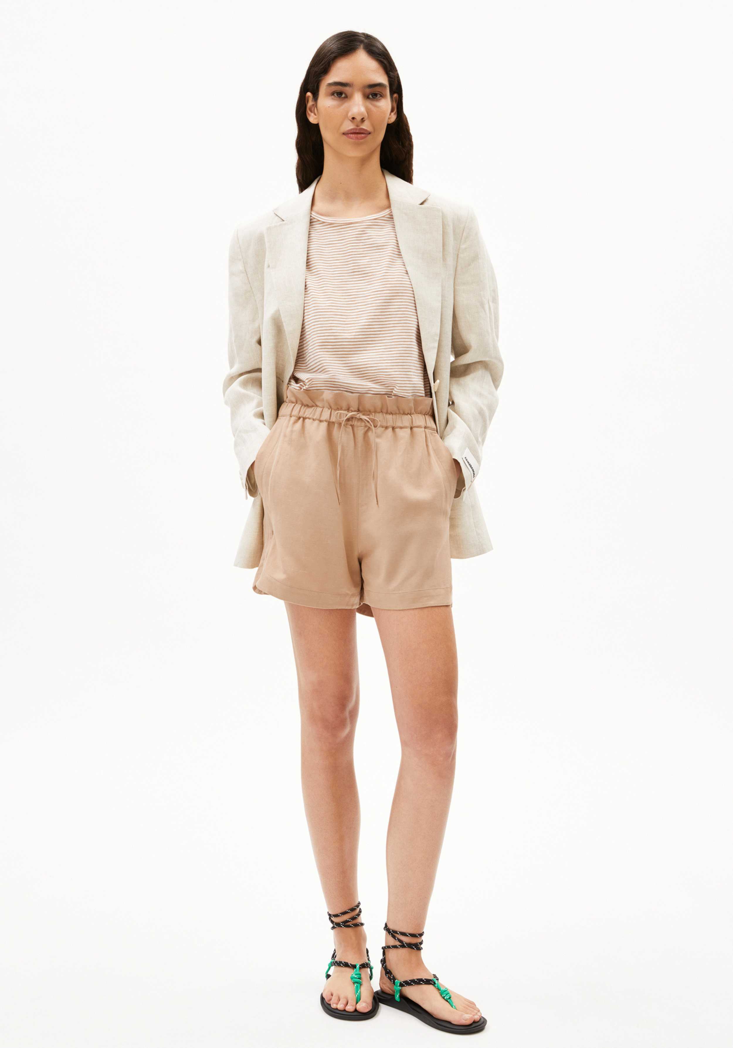 Armedangels Shorts Vaanna Lino Beige Blond