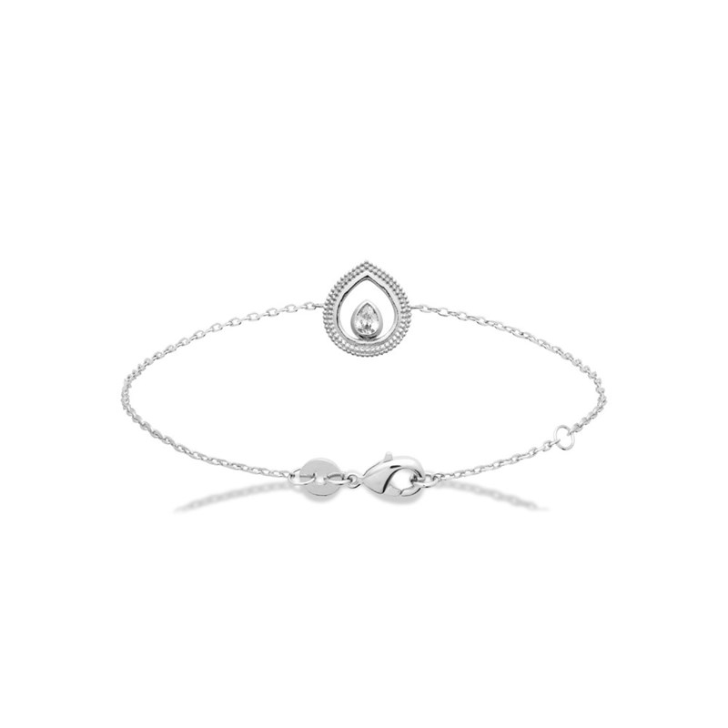 Bracelet Femme - Argent 925 - Oxyde de zirconium - Longueur : 18 cm