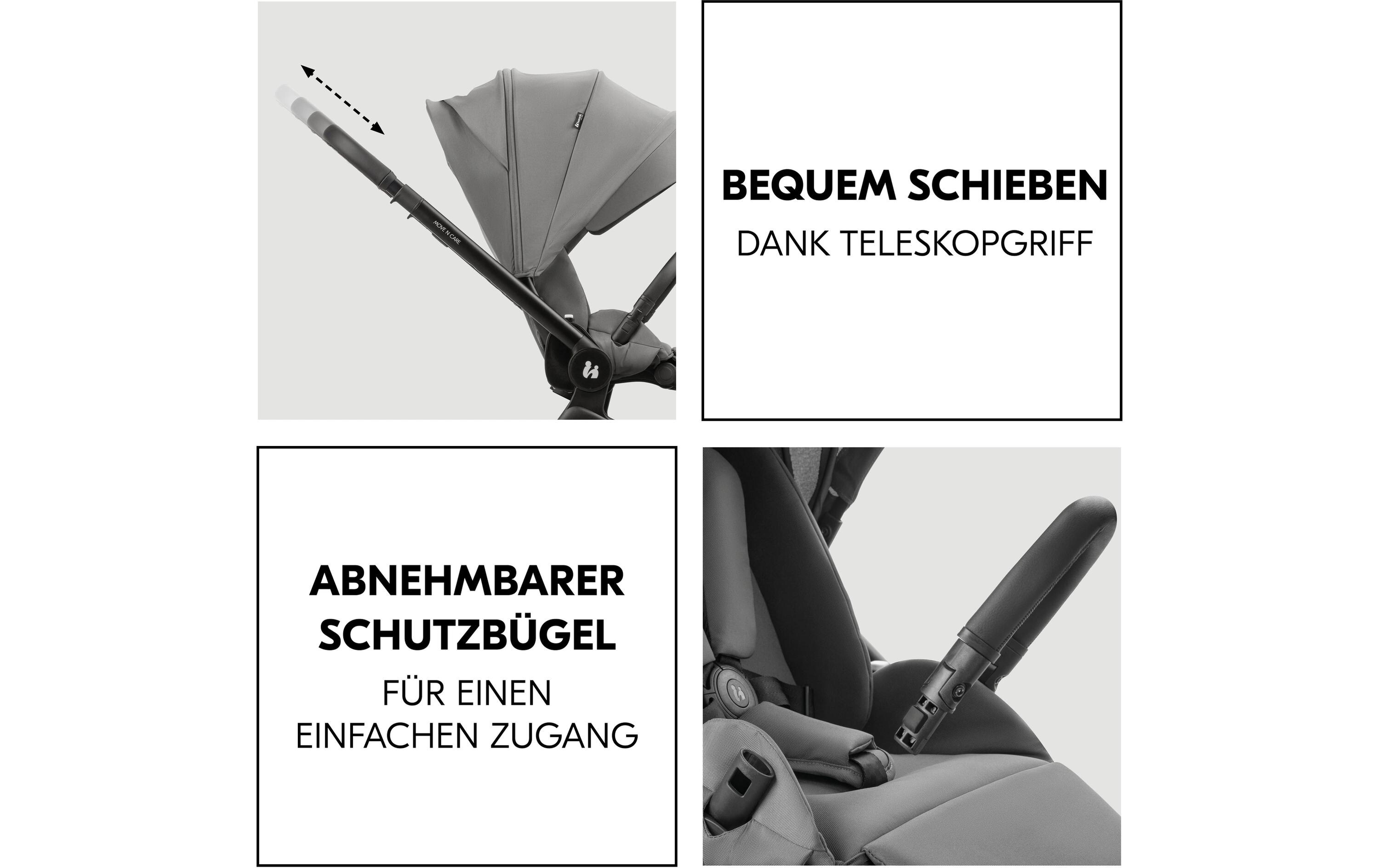 Kinderwagen Move N Care Set Dark Grey<br>Multifunktionales Kinderwagen-Set