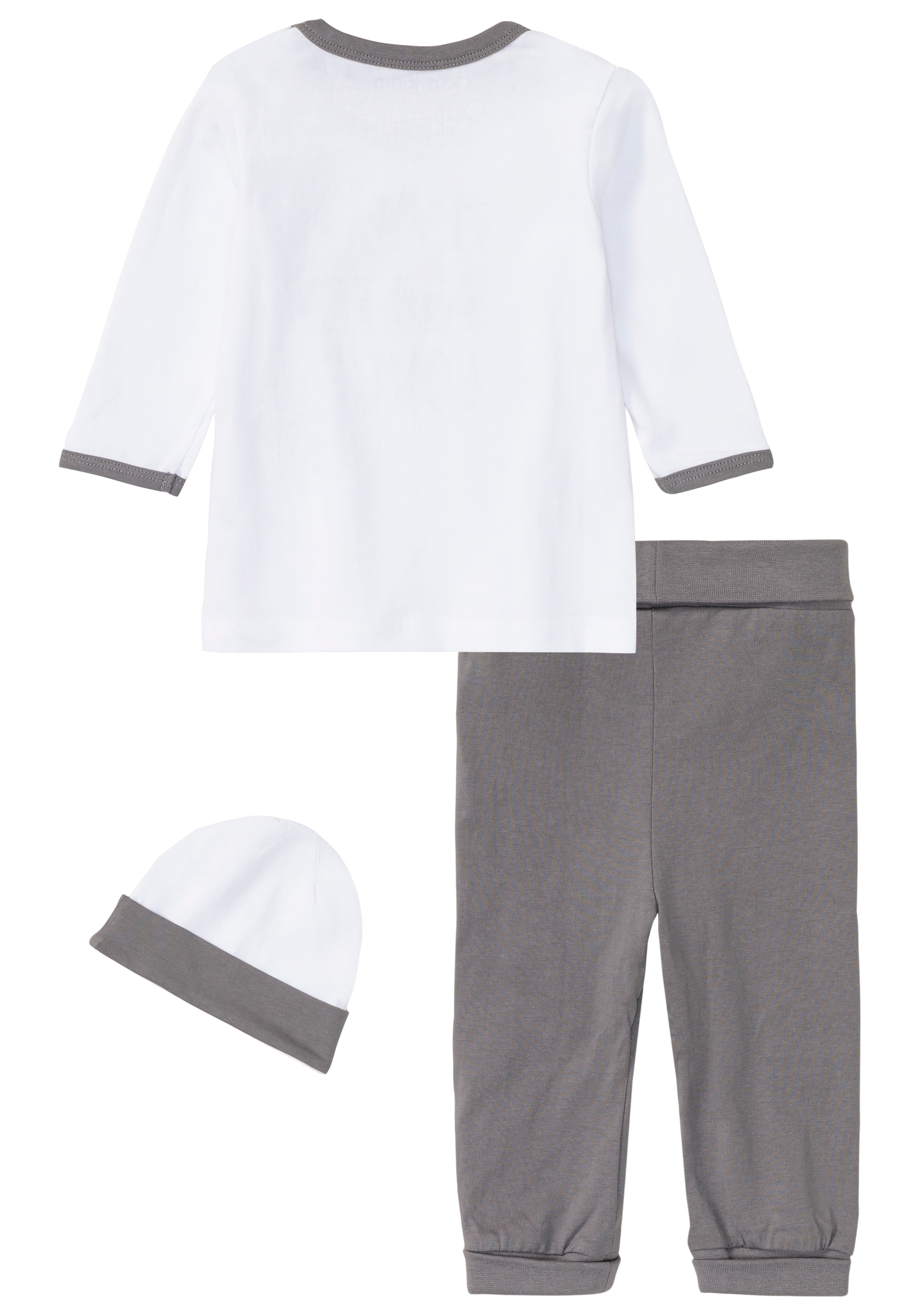 KIDSWORLD Strampler, Jäckchen & Mütze », 3 teiliges Baby-Set - NEUE KOLLEKTION«, 3 Stk. , süsses Outfit aus Bio-Baumwolle