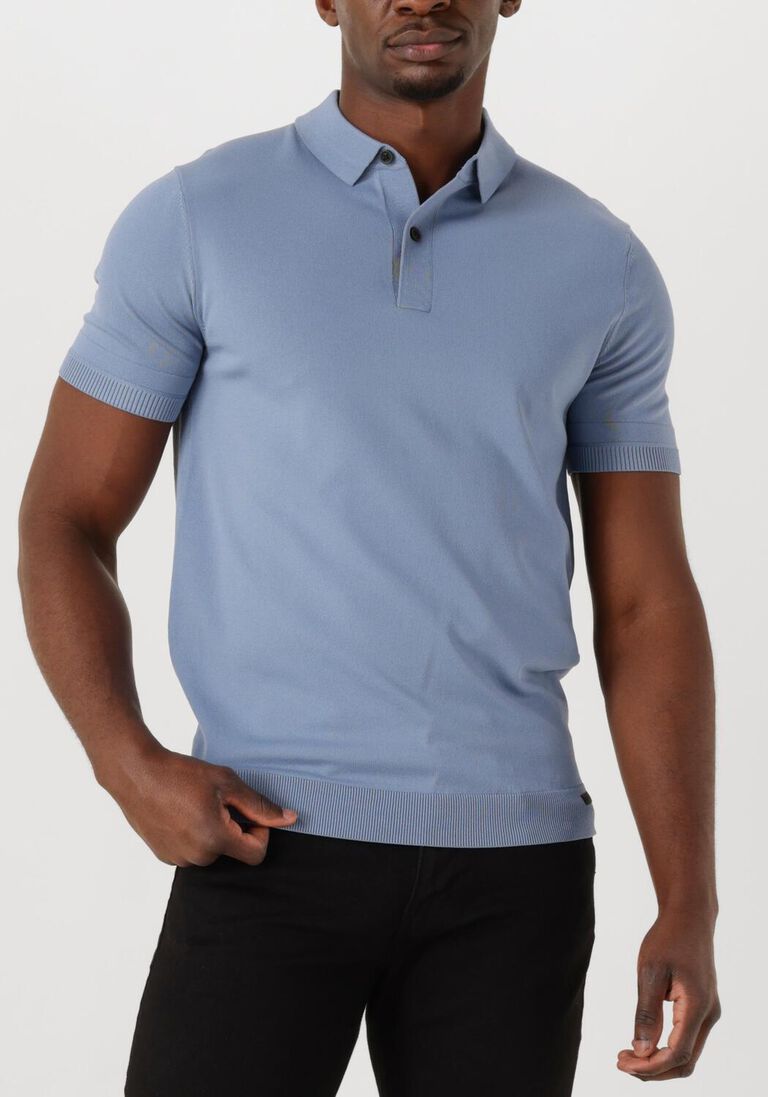 lichtblauwe genti polo polo button ss k2046-1260