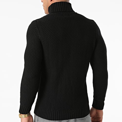 Pull Col Roulé Torsades 0064 Noir