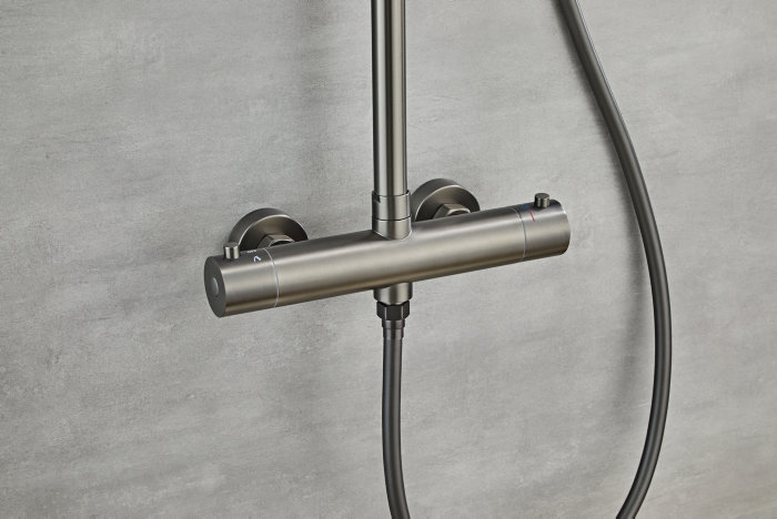 Brusesæt m/termostat Ø250 mm gunmetal