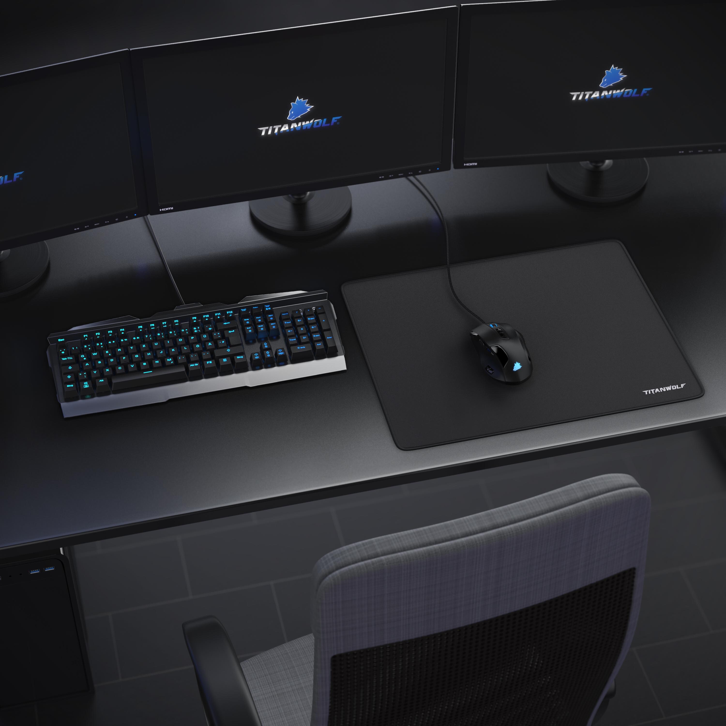 Titanwolf XL Speed Gaming Mauspad - 44 x 35 x 0,3 cm Mousepad / Präzision und Geschwindigkeit