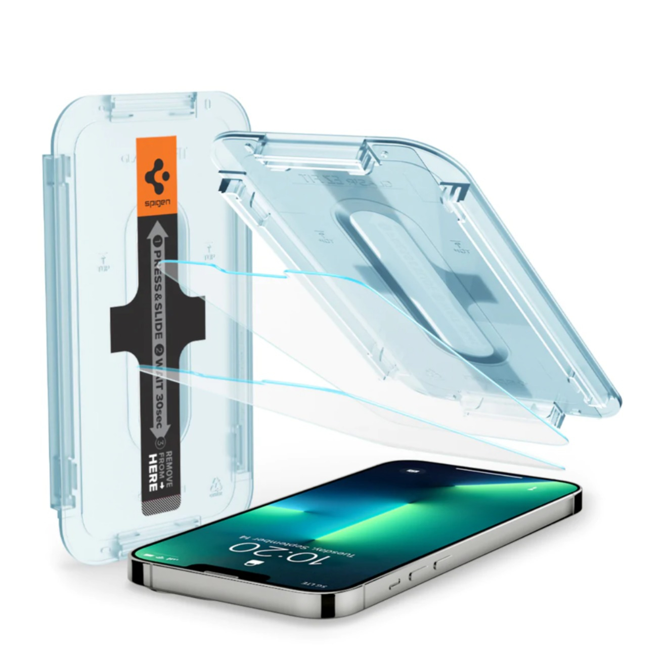 (2er Set) iPhone 15 Pro Glas Tr EZ Fit Panzer Glas Case Friendly   Montagerahmen (AGL06892)