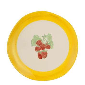 Dinerbord fruit geel - h2,5xd26 cm
