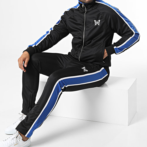 Ensemble De Survetement A Bandes LL722 Noir