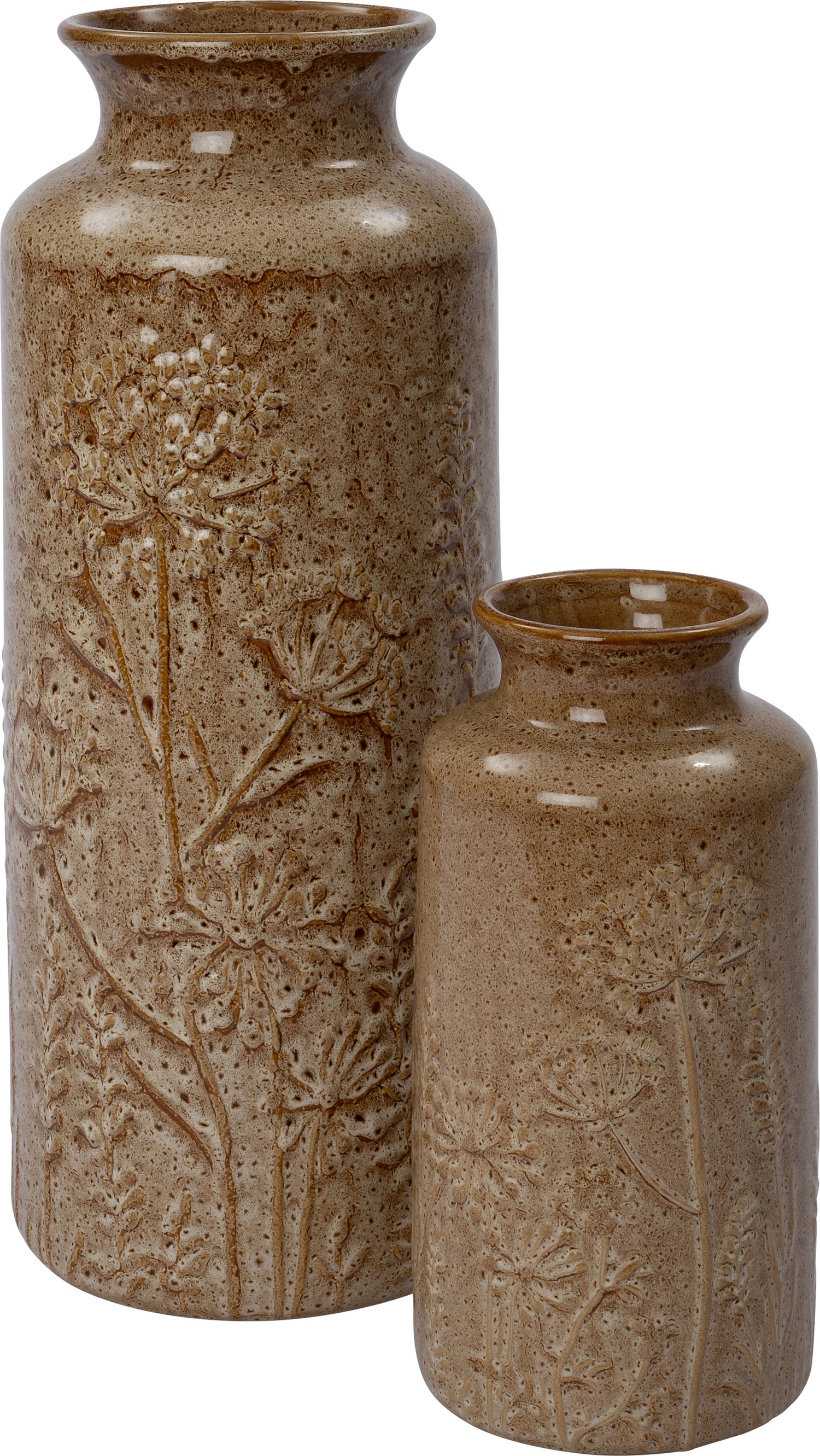 Intratuin vaas Bohdy bruin D 15,3 H 30,8 cm