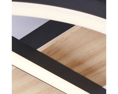 LED plafondlamp 24 W 2500 lm 3000 KB 39 cm Maureen zwart