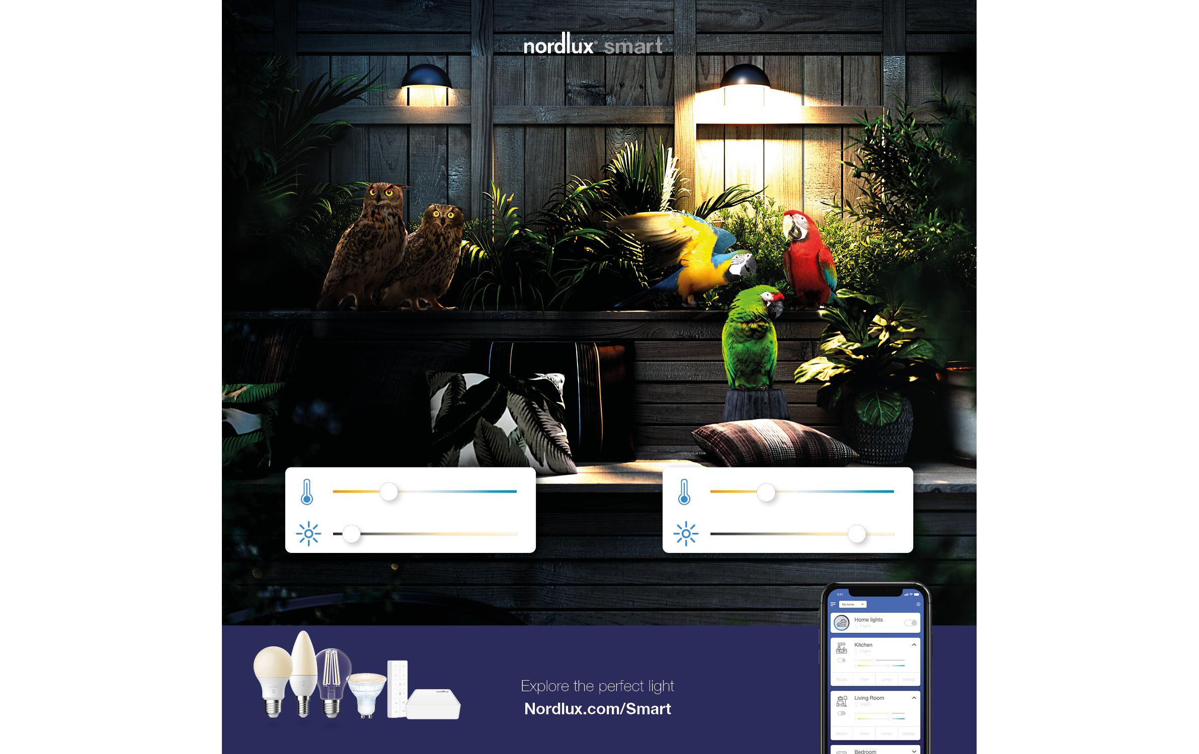 Wandleuchte Arcus, SchwarzAussenleuchte – Nordlux Smart System