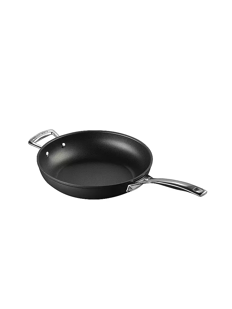 LE CREUSET Aluminium-Antihaft hohe Pfanne mit Gegengriff 28cm schwarz