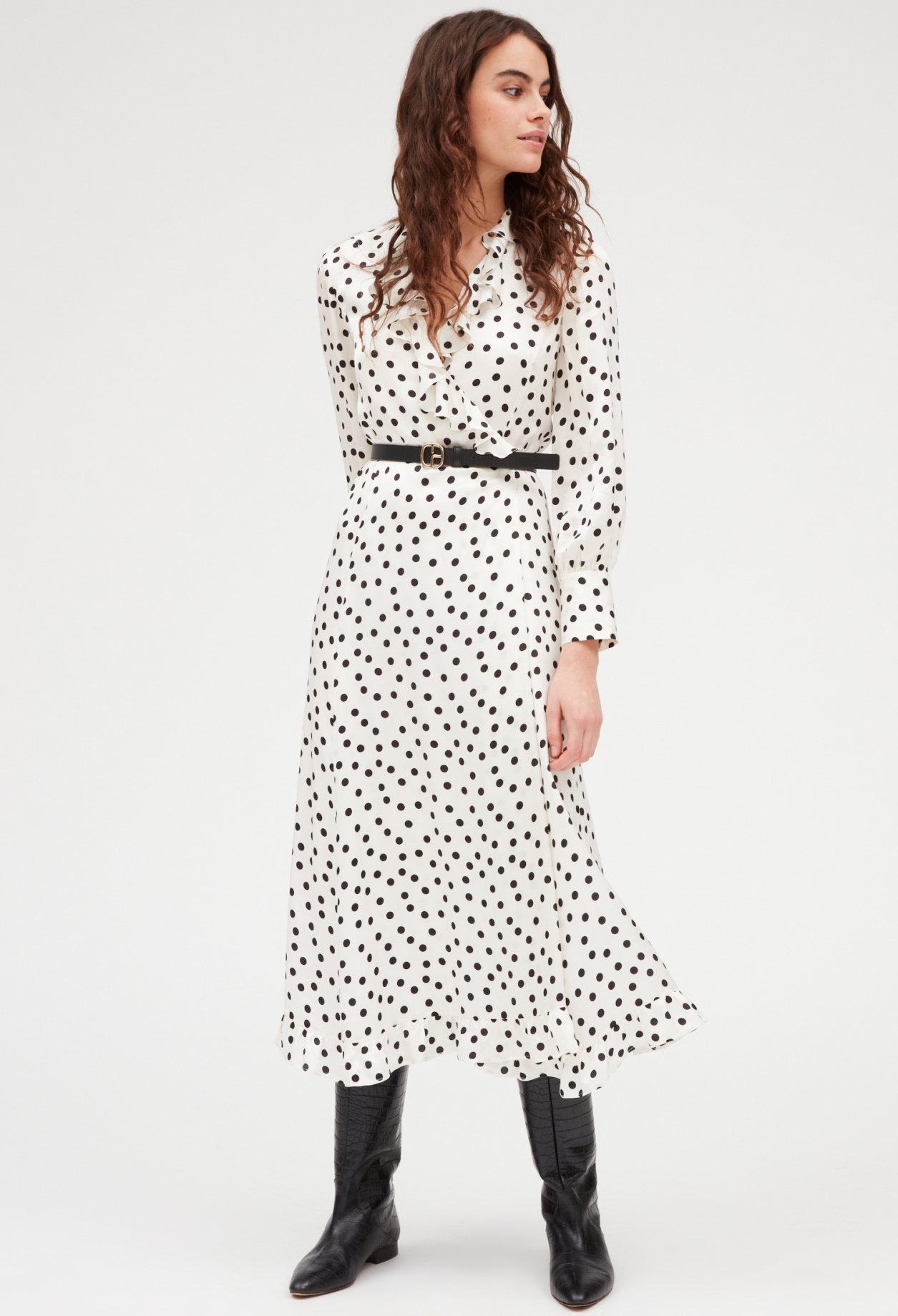 Robe midi pois