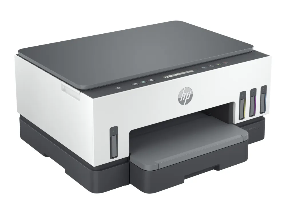 HP Smart Tank 7005 All-in-One - Multifunktionsprinter - farve - blækprinter - kan genopfyldes - Letter A (216 x 279 mm)/A4 (210 x 297 mm) (original) - A4/Legal (medie) - op til 15 spm (udskriver) - 250 ark - USB 2.0, Wi-Fi(ac), Bluetooth
