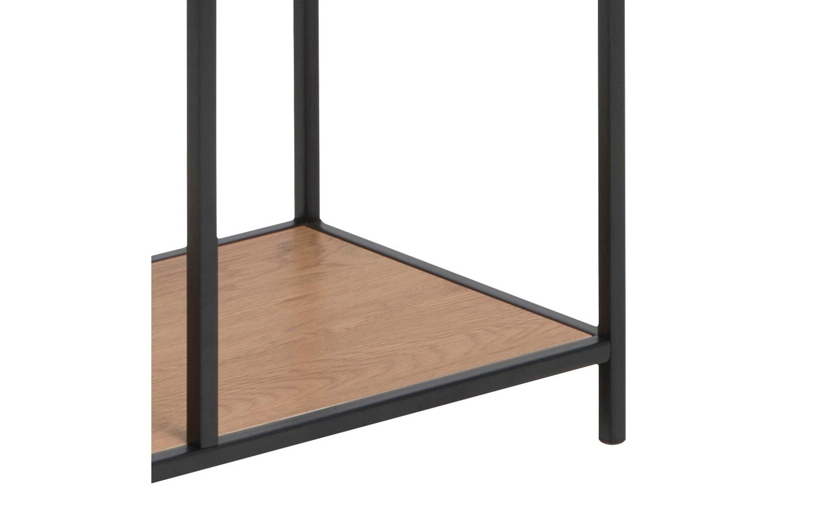Regal Seaford 77 x 35 x 185cm, Braun/Schwarz<br>Bücherregal mit 5 Ablagen