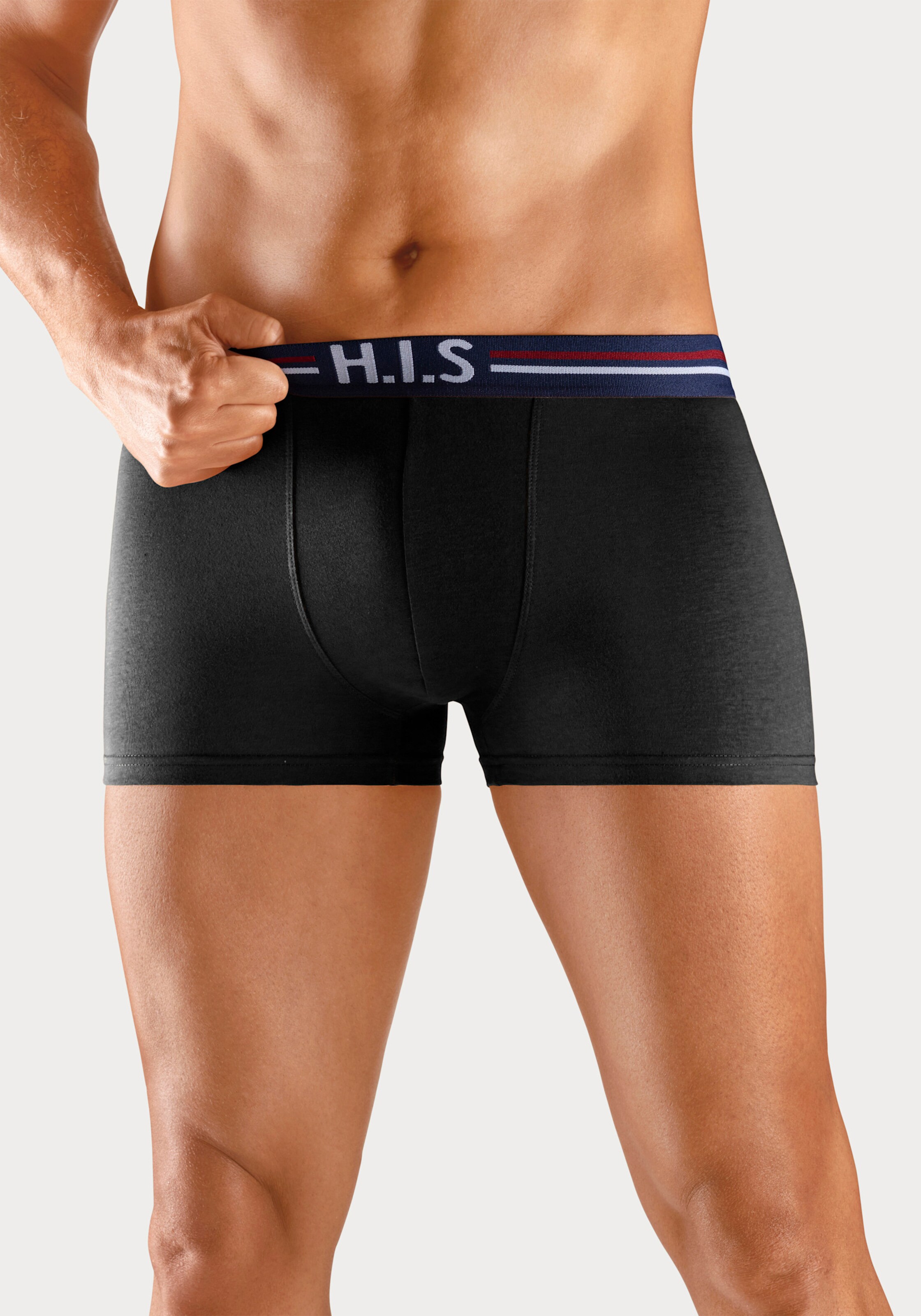 H.I.S Boxer in navy, blau, hellblau, schwarz, weiß
