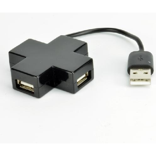 MCL USB2-MX104/N hub & concentrateur USB 2.0 480 Mbit/s Noir