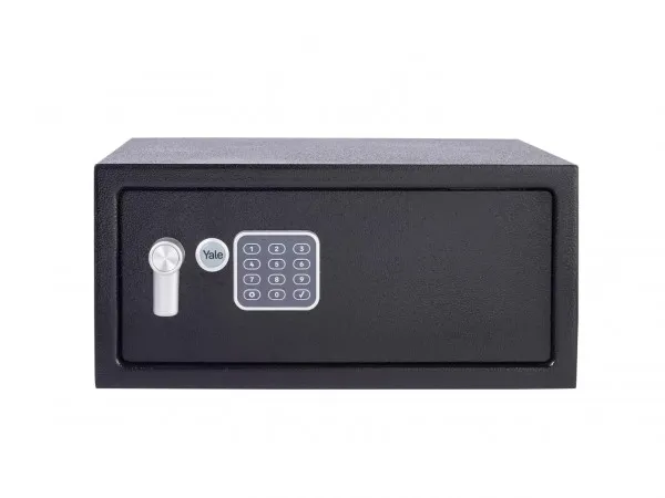Yale YLC/200/DB2, Fritstående pengeskab, Sort, 2 nøgler, Kombinationslås, Elektronisk, 24 L, Gulv/væg, Batteri