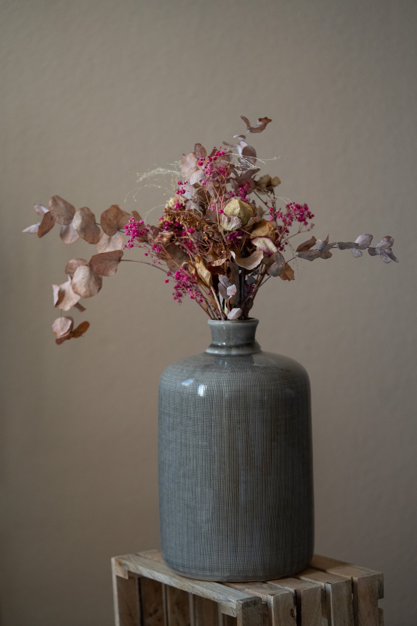 Vase 'Cesare', grau, Ø 18,5 cm, H 30 cm von fischer's lagerhaus