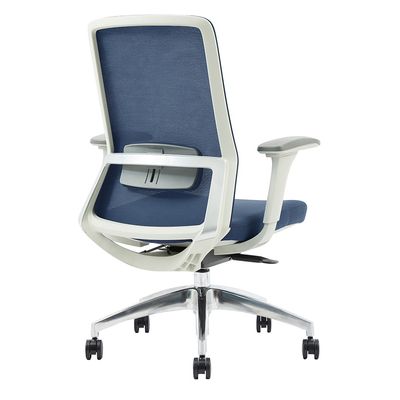 Fauteuil de bureau POLAR - accoudoirs réglables - appuie-tête en option - bleu