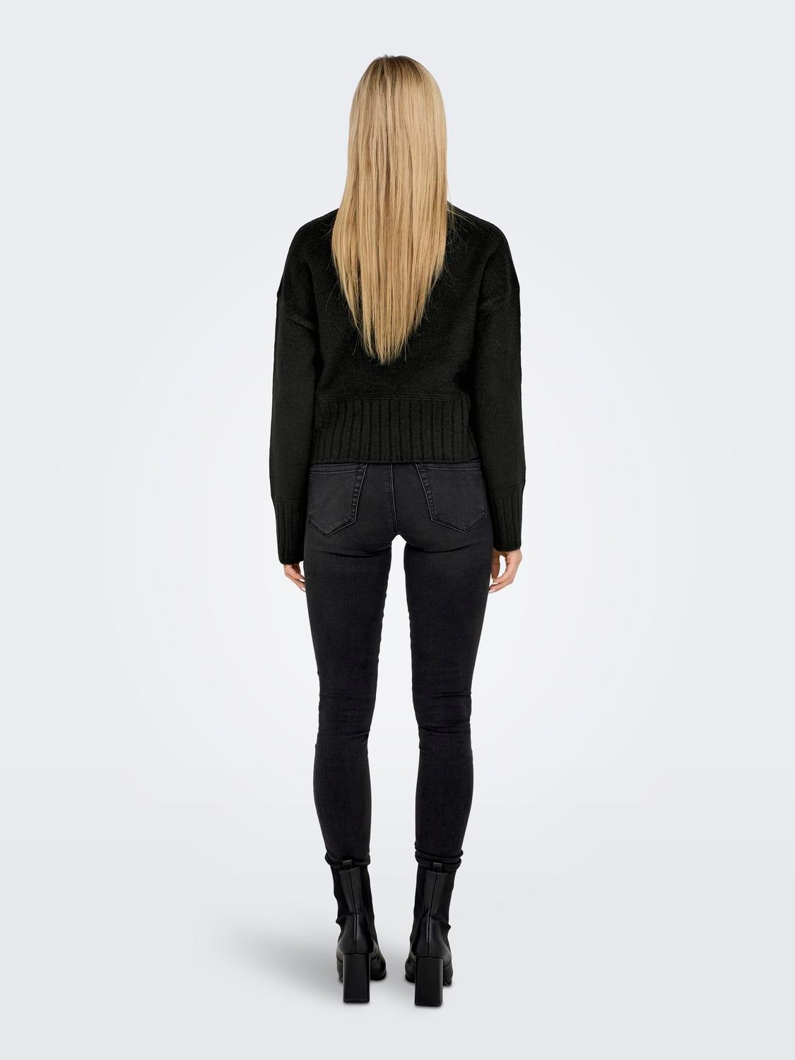 ONLALLIE Strickpullover Black