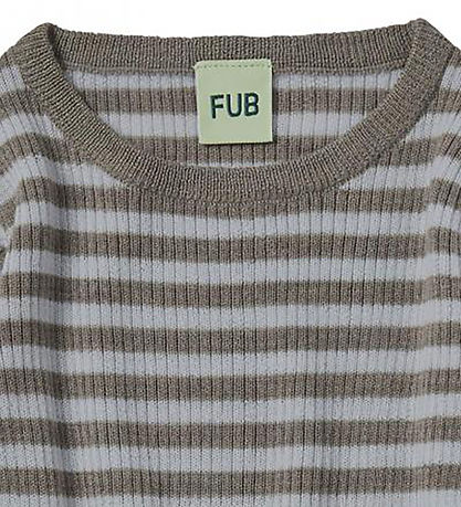 FUB Bluse - Uld - Rib - Hazel Melange/Ice