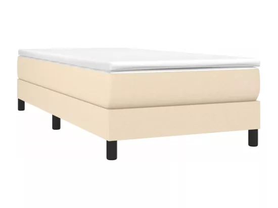 Sommier à lattes de lit Crème 90x200 cm Tissu