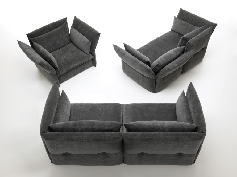 Vitra Mariposa 2-zits bank Iroko donkergrijs