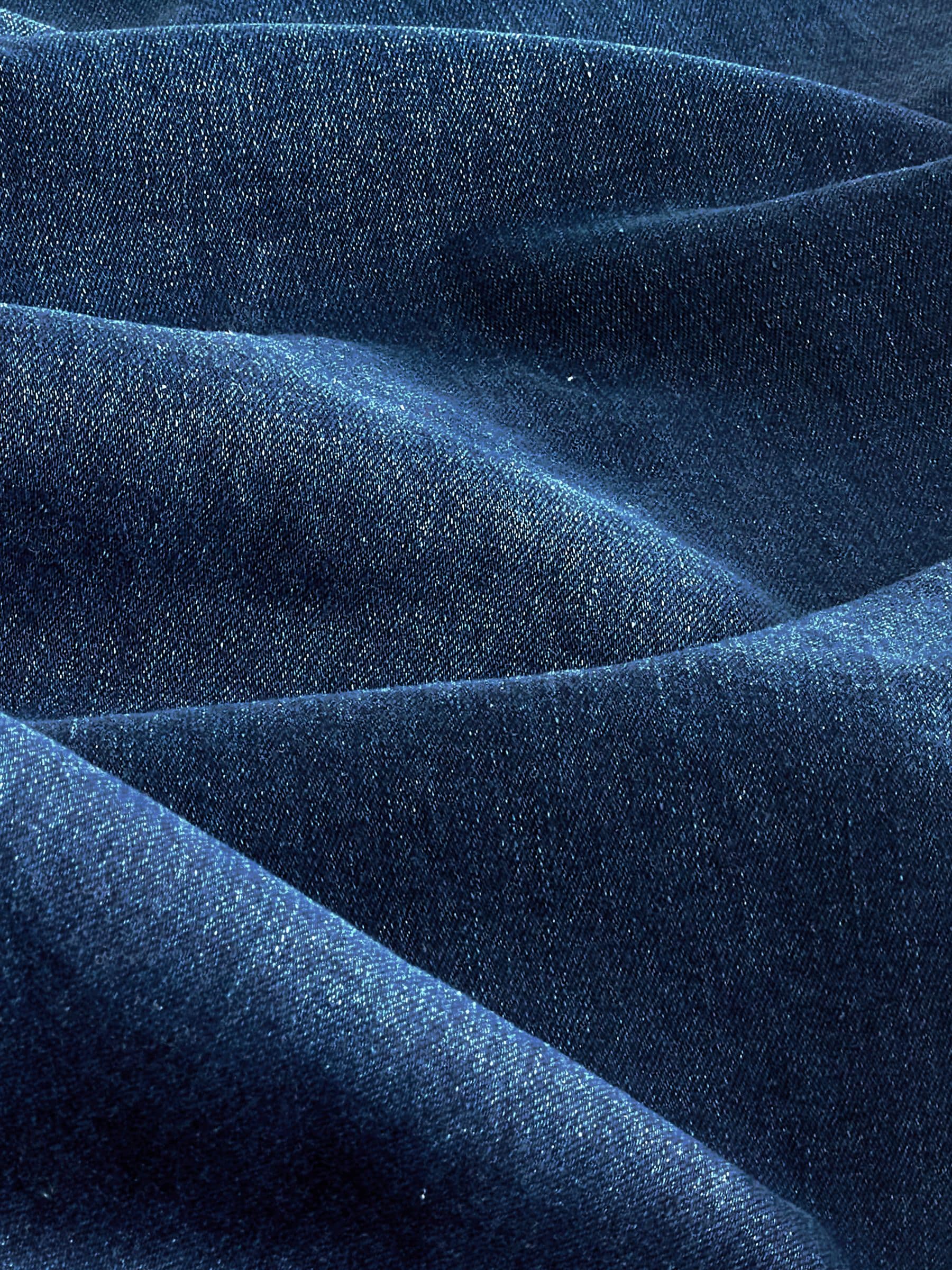 Mediumblauw - Klassieke stretchjeans met standaard taps toelopende pasvorm