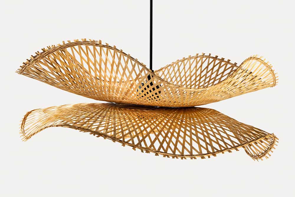 Geflochtene Hängeleuchte ORGANIC LIVING 50cm natur Bambus handmade