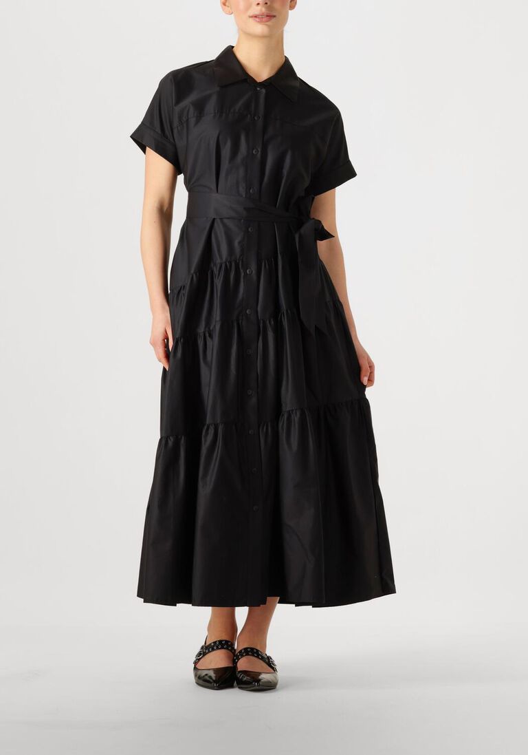 zwarte devotion maxi jurk ear