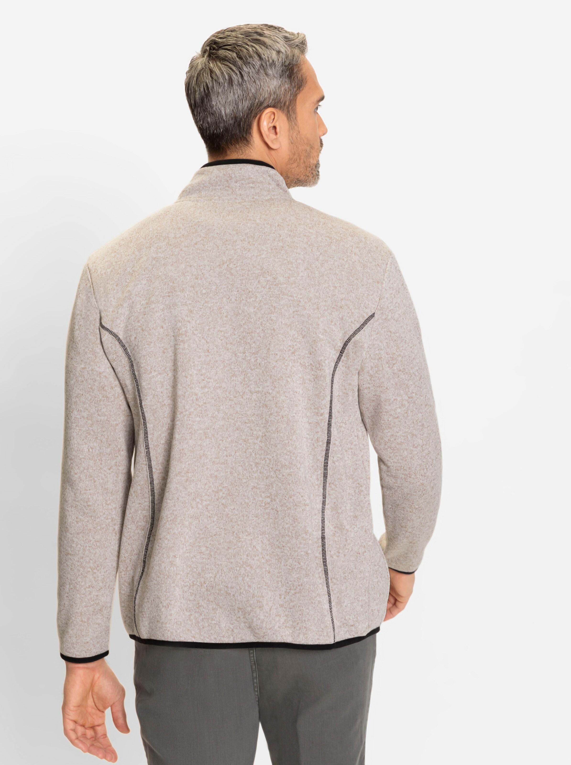 Catamaran Fleece-Jacke in beige-meliert