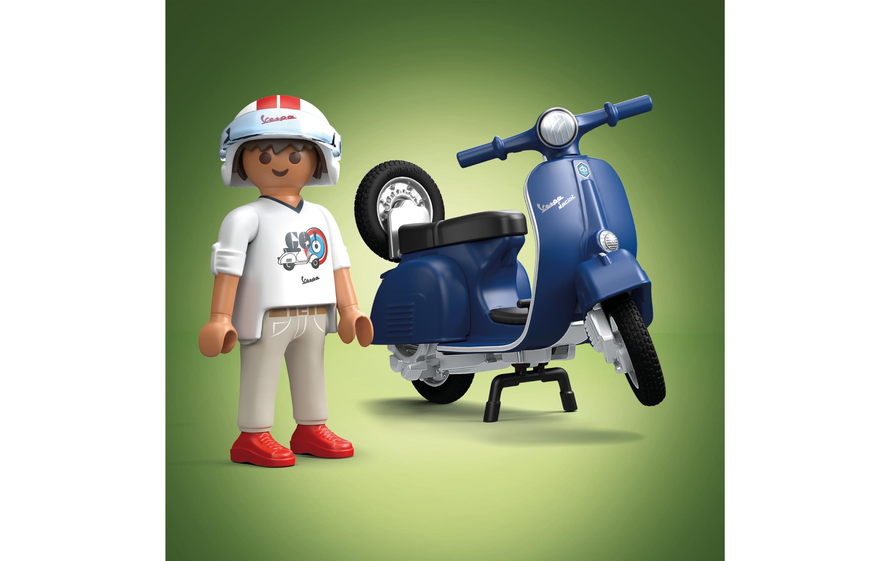 1969 Vespa 150 Sprint Veloce, blau 71622Motorroller-Spielset mit Figur