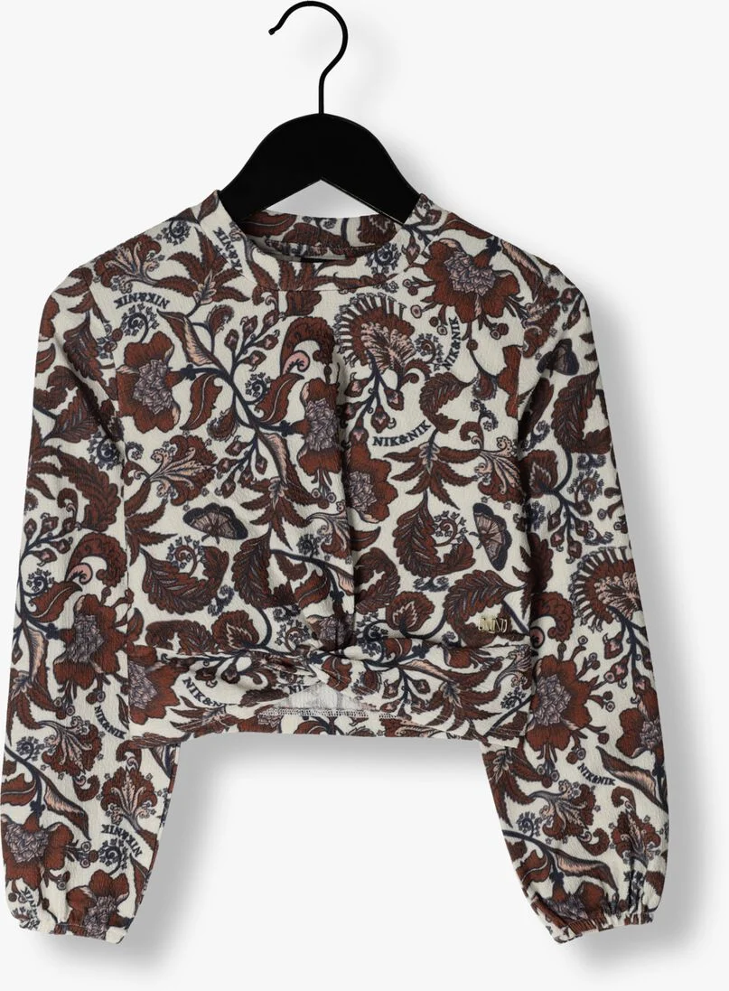 NIK & NIK bordeaux nik & nik top bianca allover top