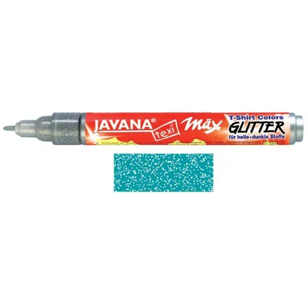KREUL Javana texi mäx Glitter für helle und dunkle Stoffe Türkis